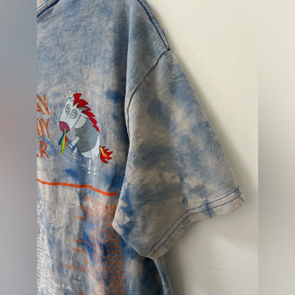 Weezer Green Day Fallout Boy Hella Mega Acid Washed Tour T-Shirt Size Medium - Picture 5 of 15